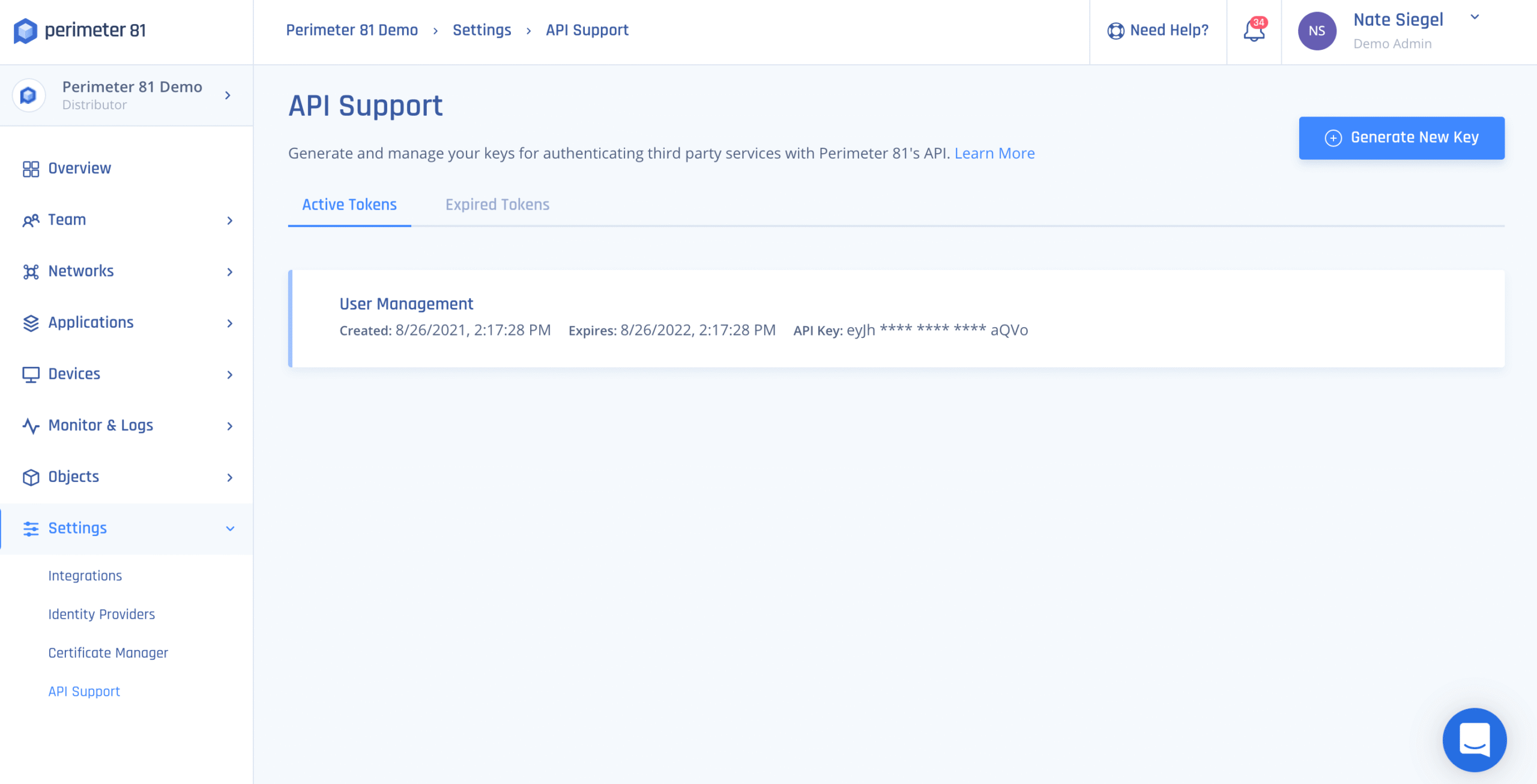 API Support Main GUI