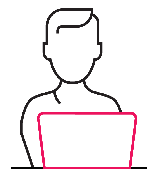 Man at laptop