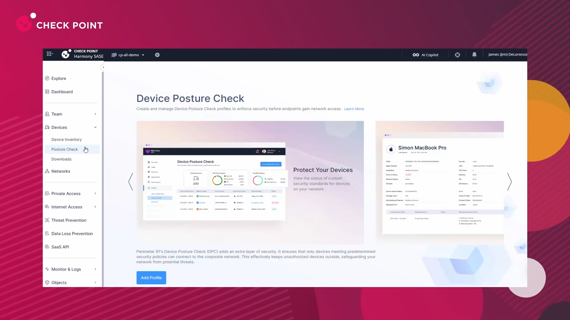 Adding Device Posture Check Profiles